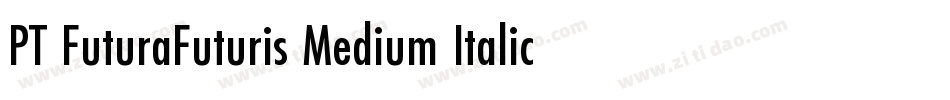 PT FuturaFuturis Medium Italic Cyrillic字体转换